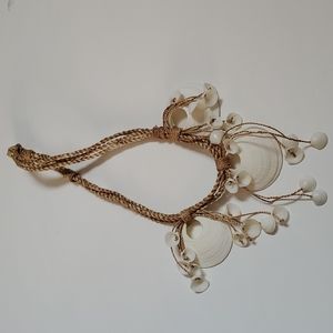 Boho shell and rope necklace